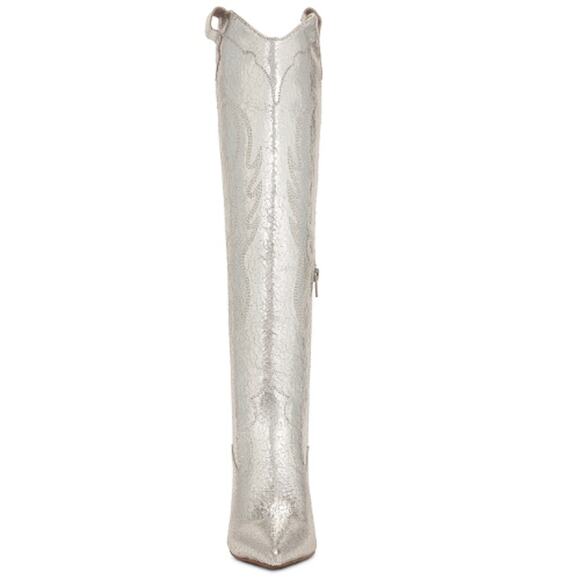 RAYE Bronco Boot in Silver Metallic Cowboy EUC Size 7 - Picture 5 of 10